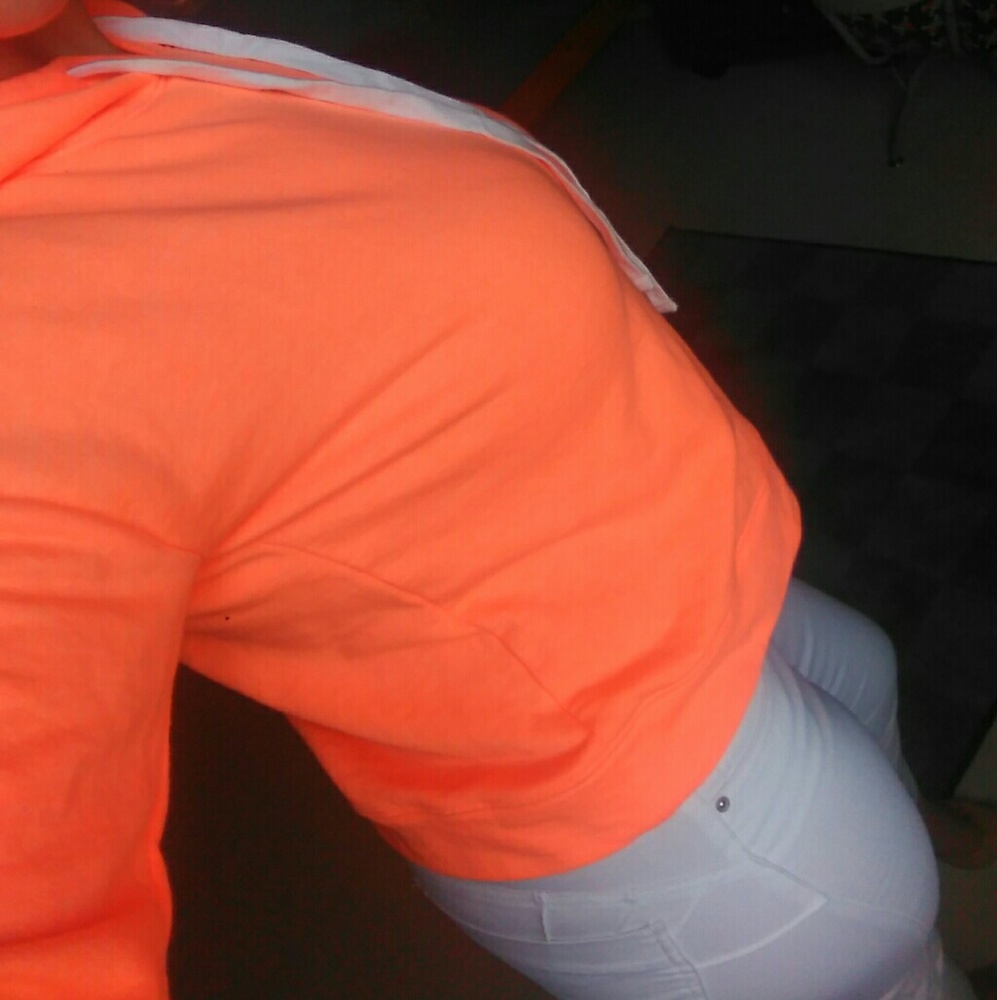 xXI new forever 21 neon crop hoodie